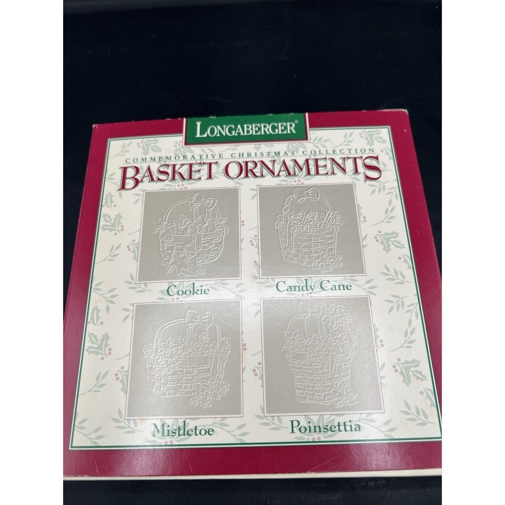 🎄 Longaberger Commemorative Christmas Basket Ornaments – 1995 🎁(NIP)